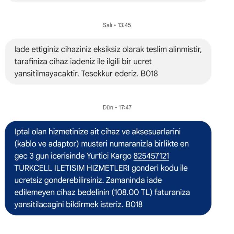 Turkcell Cihaz Teslimatında Yaşanan Sorun
