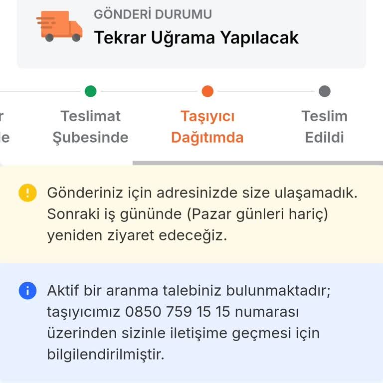 Trendyol Express Kargo Teslimatında İletişim Sorunu