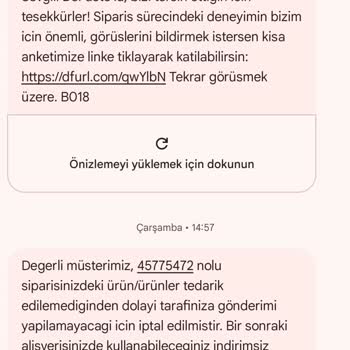 İptal Edilen Sipariş Ve Kaybolan İndirim