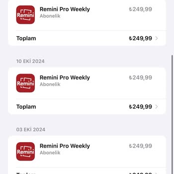 Remini Haksız Abonelik Ücreti Çekimi Ve İade Talebi