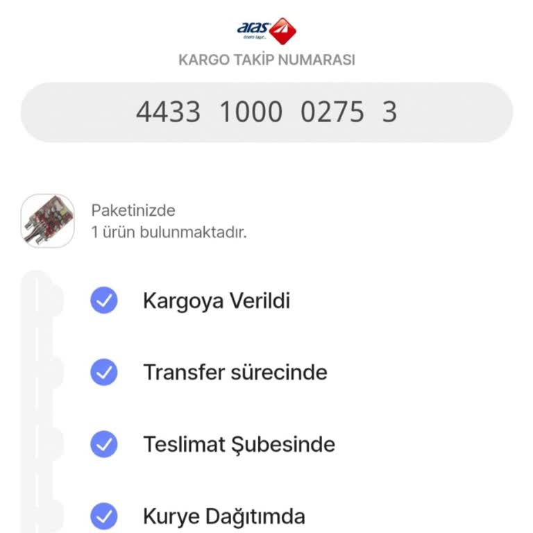 Aras Kargo Kapaklı Şubesi Teslimat Sorunu