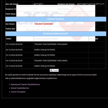Aras Kargo Adres Doğruluğuna Rağmen Teslimat Yapmıyor