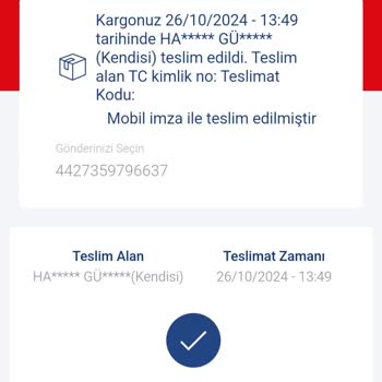 Teslim Edilmeden Teslim Edildi Mesajı