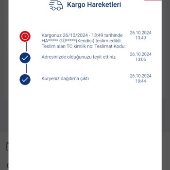 Teslim Edilmeden Teslim Edildi Mesajı