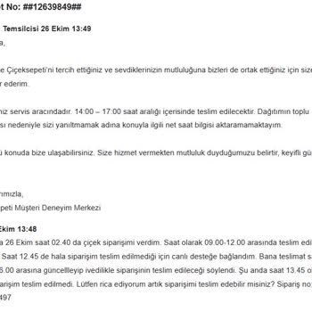 Teslimat Saatlerindeki Belirsizlik Ve İletişim Sorunları