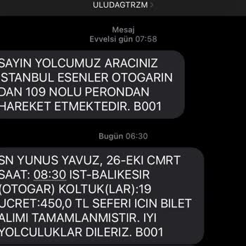 Uludağ Turizm Yanıltıcı Güzergah Ve Saat Bilgilendirmesi