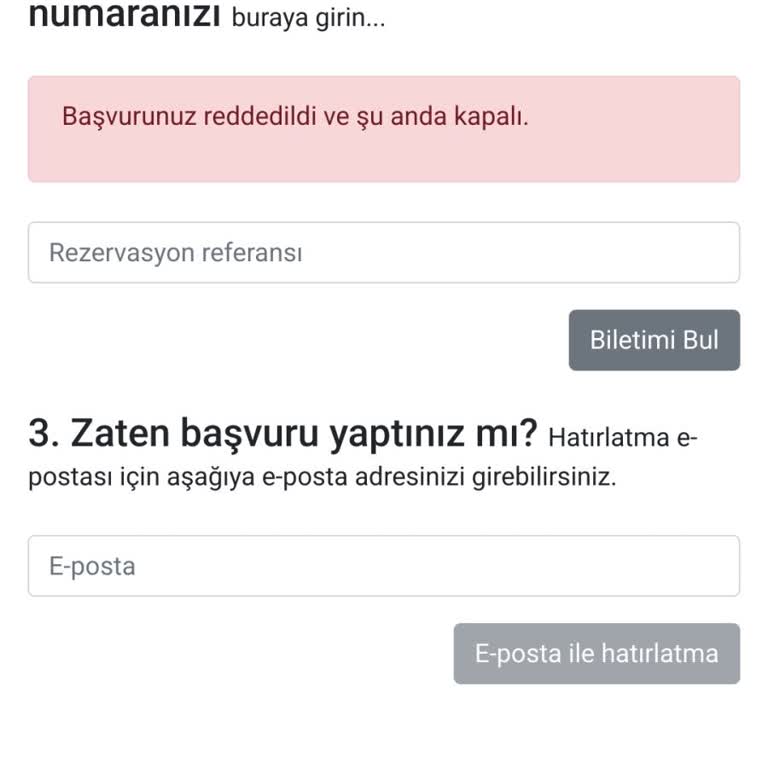 İade Garantili Biletin Reddedilen Başvurusu