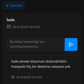Gamelobi.com'dan Aldığım Hesabı İade Edemiyorum