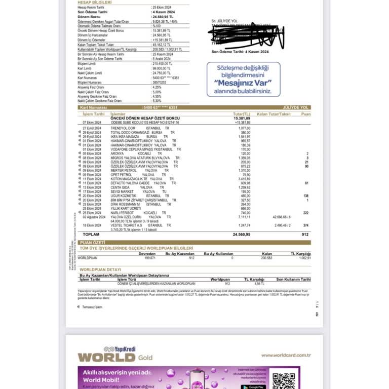Haksız Kart Aidatı İadesi Talebi