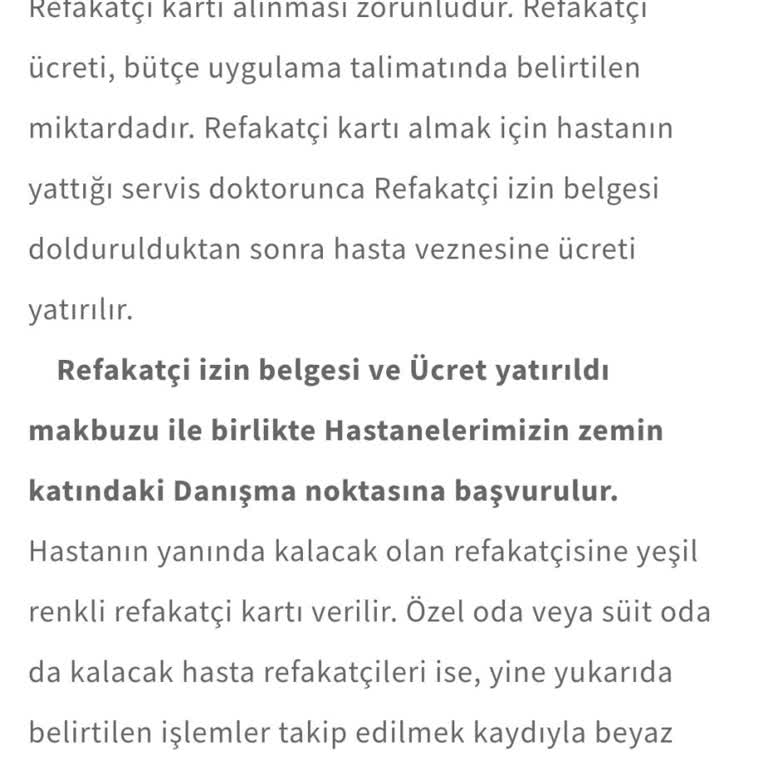 Refakatçi Kartı Ücretine Tepki