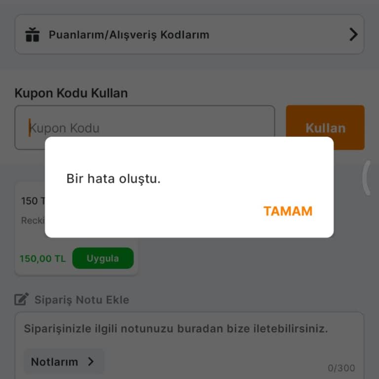 Migros Uygulamasındaki Hata Ve Yetersiz Destek