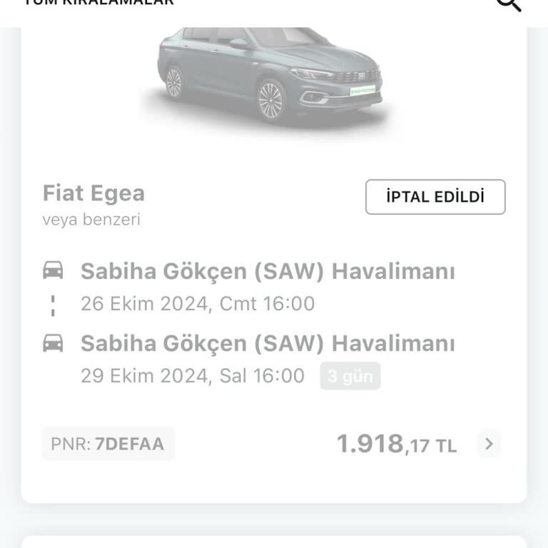Araç Kiralama Rezervasyonlarında İptal Ve İade Sorunu