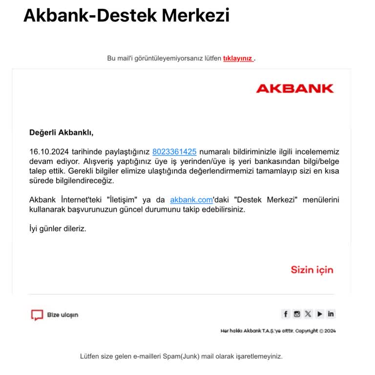 Akbank'ta Güvenlik Zafiyeti Ve İlgisizlik Mağduriyeti