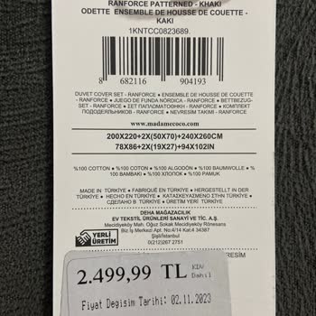 Madame Coco Nevresim Takımı Hayal Kırıklığı