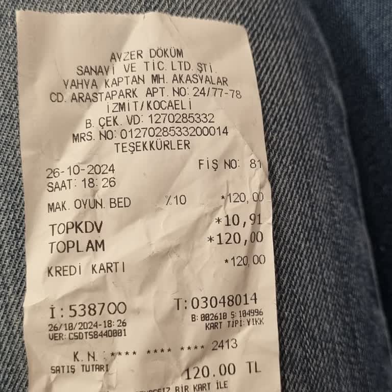 Playpark İzmit'te İade Sorunu Ve Müşteri Hizmetleri Şikayeti