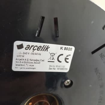 Arçelik Çaycı Yedek Parça Sorunu