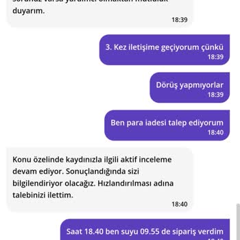 Getir Su Siparişim Teslim Edilmedi Ve Yanıltıldım