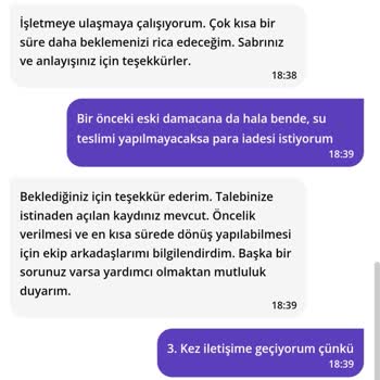 Getir Su Siparişim Teslim Edilmedi Ve Yanıltıldım