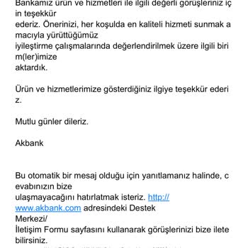 Akbank Sanal Kart Başvurusu Sorunu