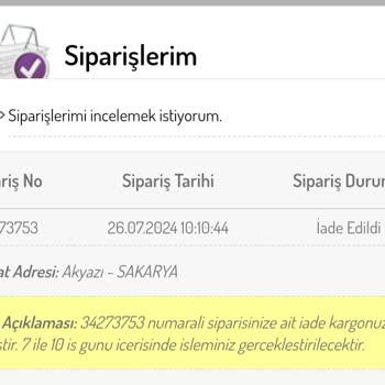 İade Ücreti Sorunu Ve İletişim Eksikliği