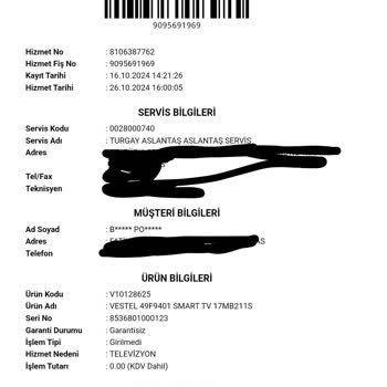 Vestel'den Garanti Sorunu Ve Müşteri Hizmetleri Çıkmazı