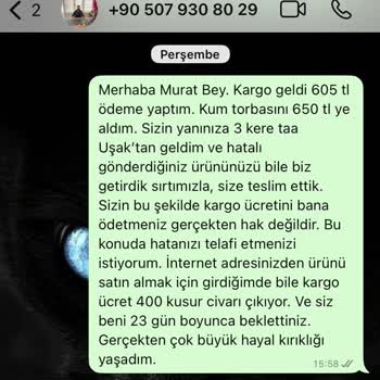 Yanlış Ürün Ve Kargo Ücreti Sorunu