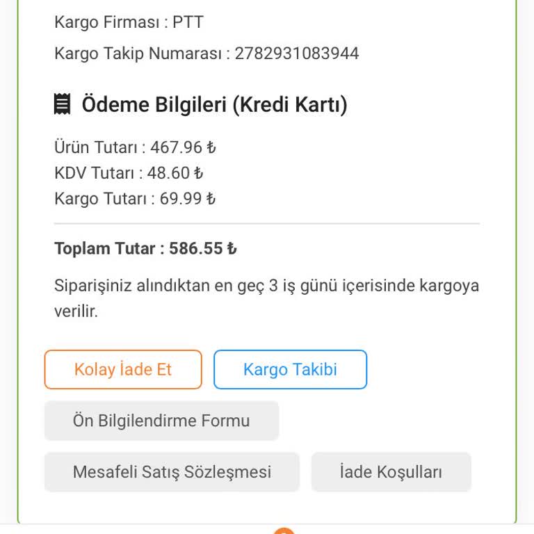 Eksik Sipariş Ve Geri Ödeme Sorunu