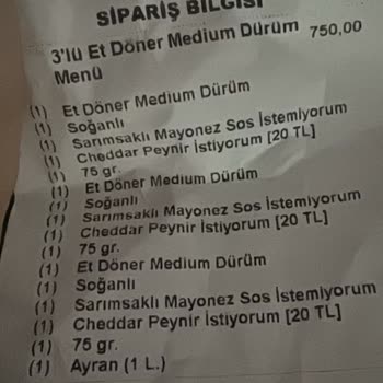 Yanlış Sipariş Ve İletişim Sorunu