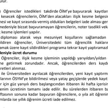 Alanya Üniversitesi Ücret İadesi