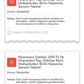 Rossmann Çekilişinde Saat Bilgisi Mağduriyeti