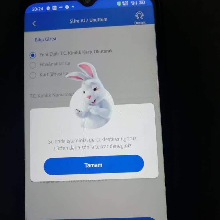 Fibabanka Mobil Uygulama Erişim Sorunu