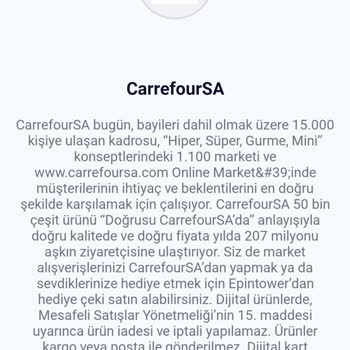 Carrefour SA Hediye Kartı Sorunu Ve Müşteri Hizmetleri İlgisizliği