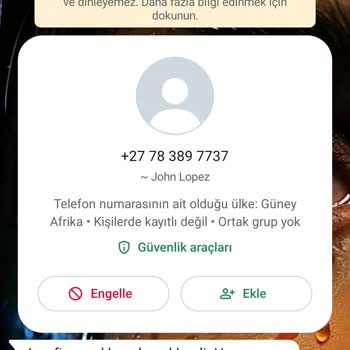 WhatsApp Üzerinden Gelen Şüpheli Bağlantı