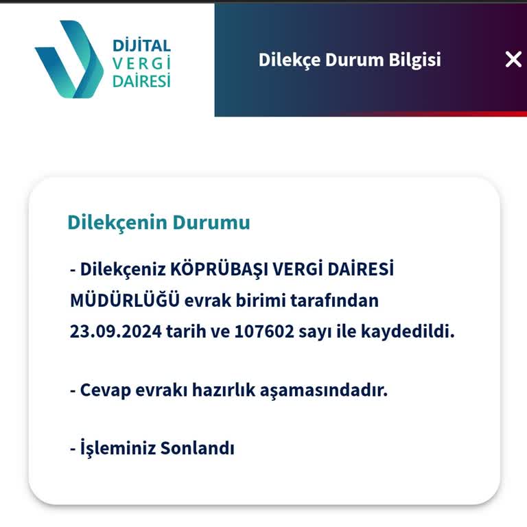 Köprübaşı Vergi Dairesi Geri Dönüş Olmaması