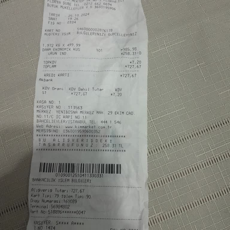 Bozuk Kıyma Ve İlgisiz Hizmet