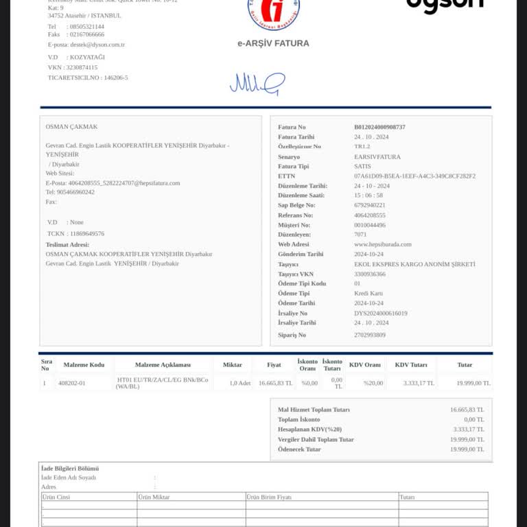 Dyson Airstrait İçin Eksik Kutu Sorunu Ve Ek Ücret Talebi