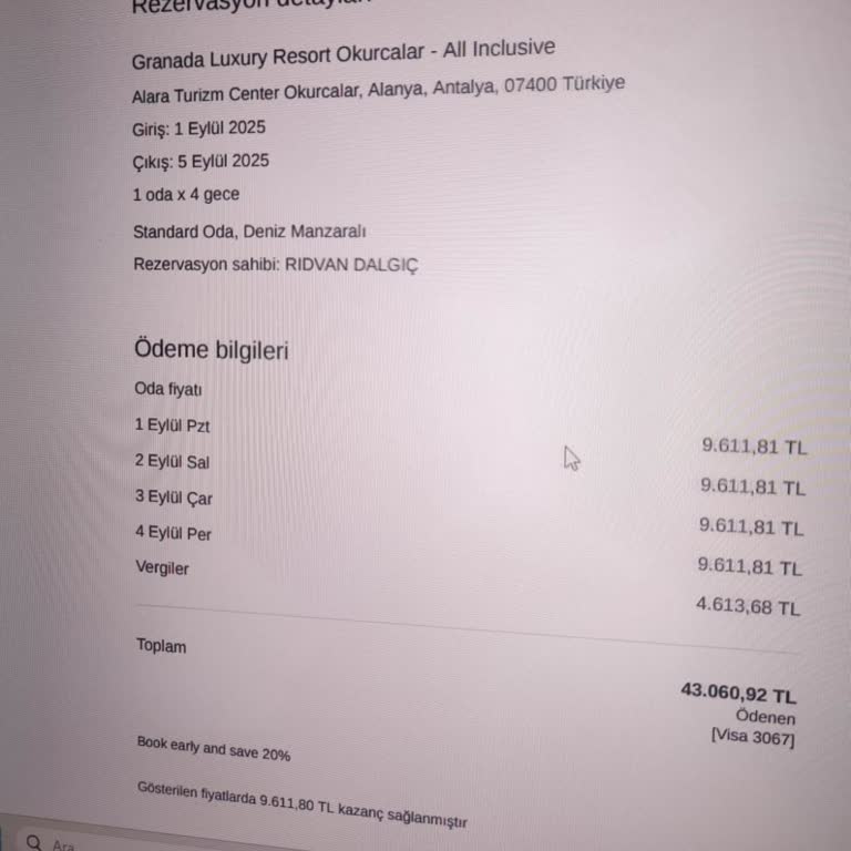 Hotels.com Ve Yapı Kredi Bankası'ndan Onaysız İşlem Şikayeti