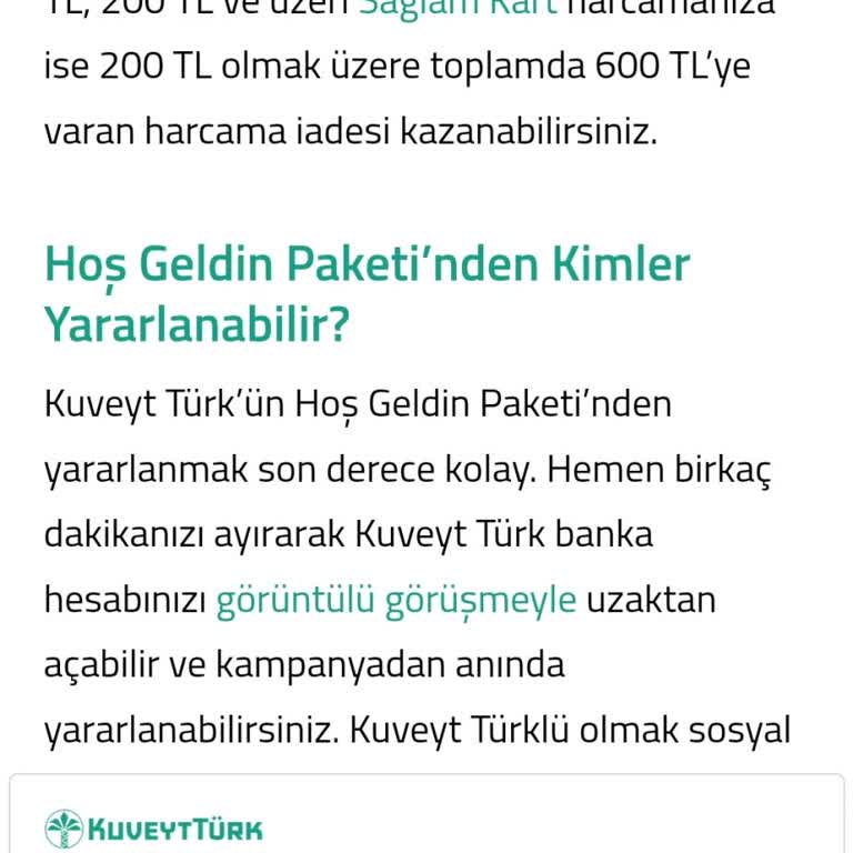 Kuveyt Türk'ten Vadedilen Harcama İadesi Gelmedi