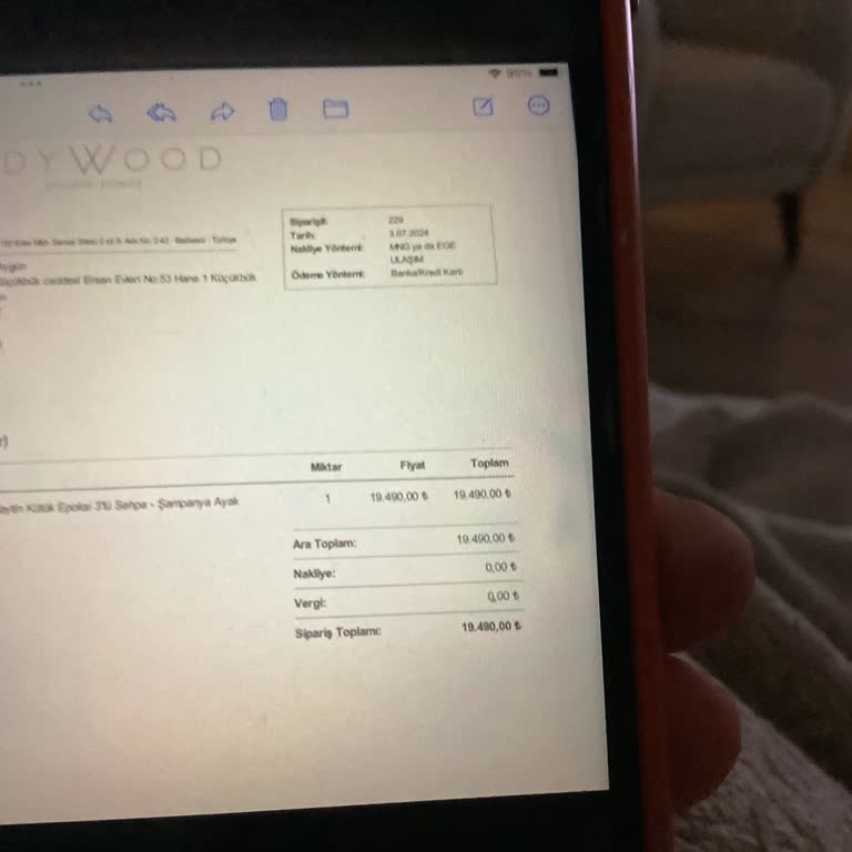 Güvenli Ödeme Sonrası Teslim Edilmeyen Sehpa Seti