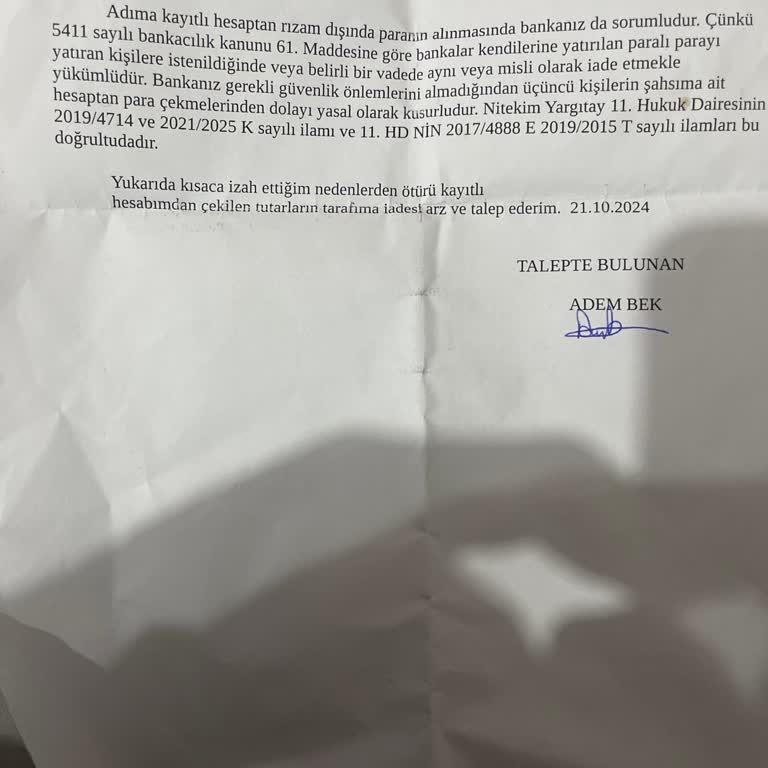 Akbank Hesabımdan Habersiz Para Çekilmesi