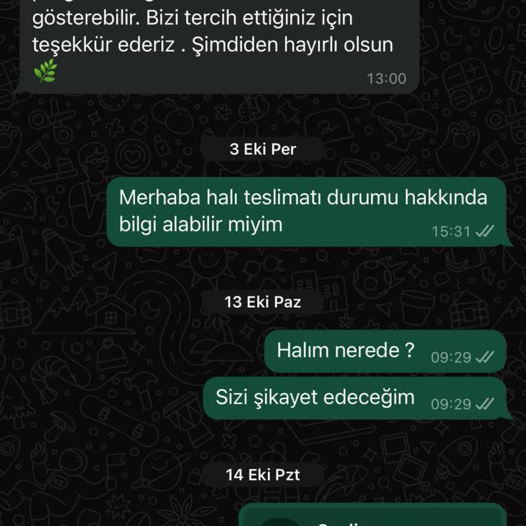 Mavi Tikli Sayfadan Halı Siparişi Kabusu