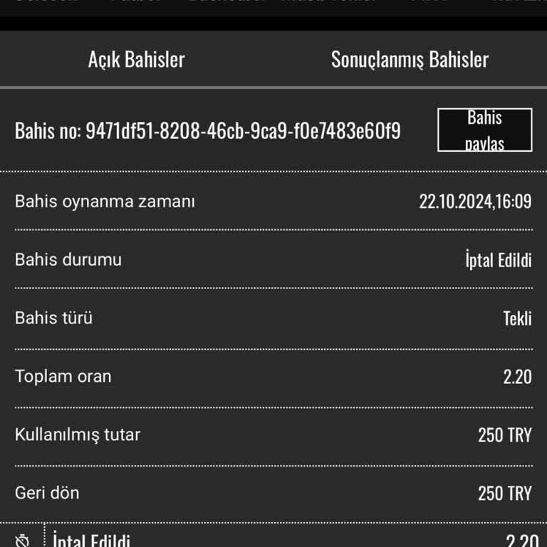 Kazandığım Bahis Parasının Çalınması