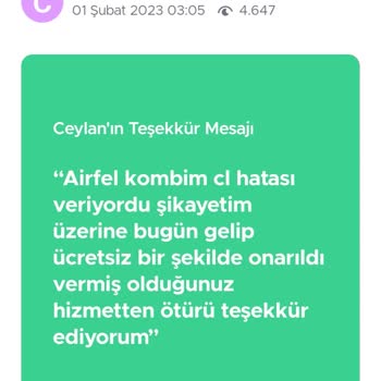 Garanti Kapsamında Çözülmeyen Kombi Arızası