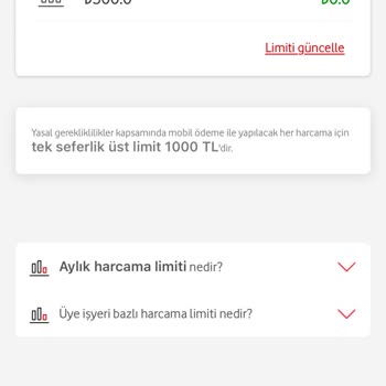 Vodafone Mobil Ödeme Limiti Sorunu