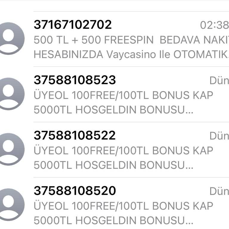Vodafone Müşterisi Olarak İstemediğim Bahis Mesajları Alıyorum