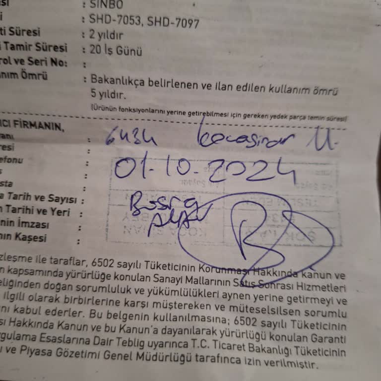 Sinbo Saç Kurutma Makinesi Sorunu Bitmiyor
