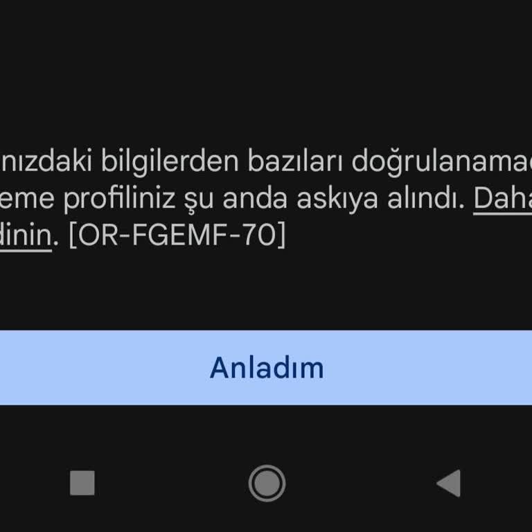 Google Play Store'da Ödeme Sorunu: Hesap Doğrulama Engeli