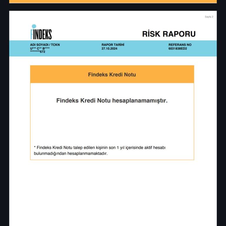 Akbank Mobil Uygulamasında Findeks Kredi Raporu Sorunu