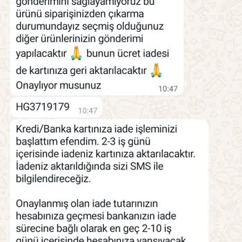 Defolu Ürünler İçin Onaysız İade Sorunu