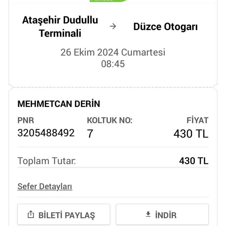 Yolda Kalan Otobüs Ve İade Talebi